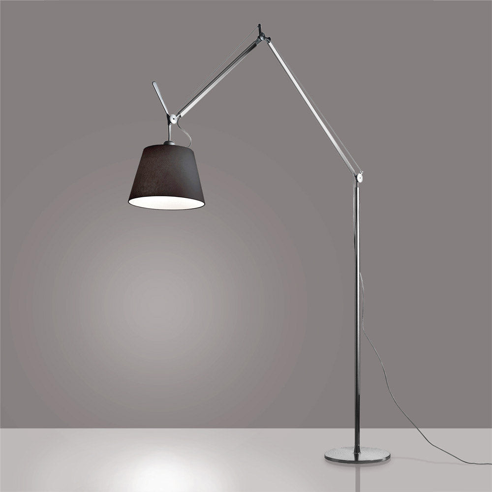 TOLOMEO Lampe sur pied Noir, Nickel - TLM0110 | ARTEMIDE