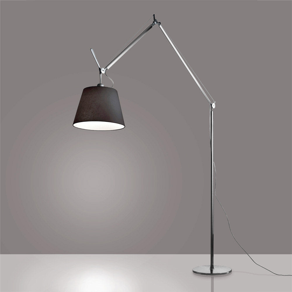 TOLOMEO Lampe sur pied Noir, Nickel - TLM0111 | ARTEMIDE