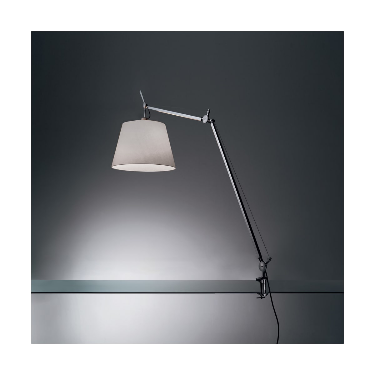 TOLOMEO Lampe sur table Nickel DEL INTÉGRÉ - TLM2005 | ARTEMIDE