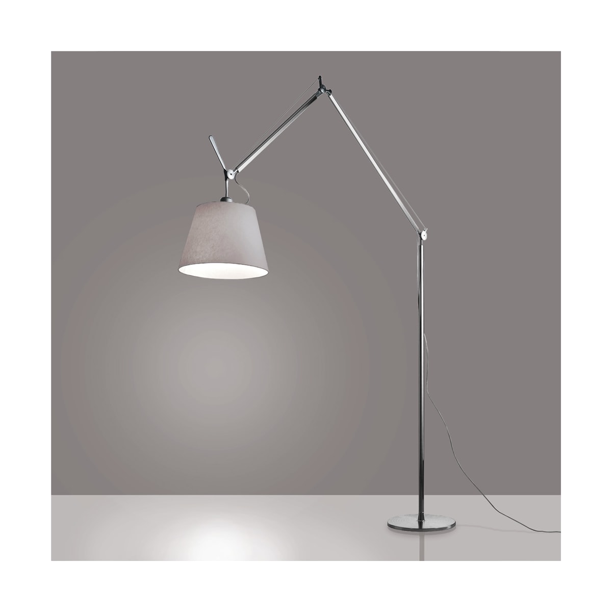 TOLOMEO Lampe sur pied Nickel DEL INTÉGRÉ - TLM2105 | ARTEMIDE