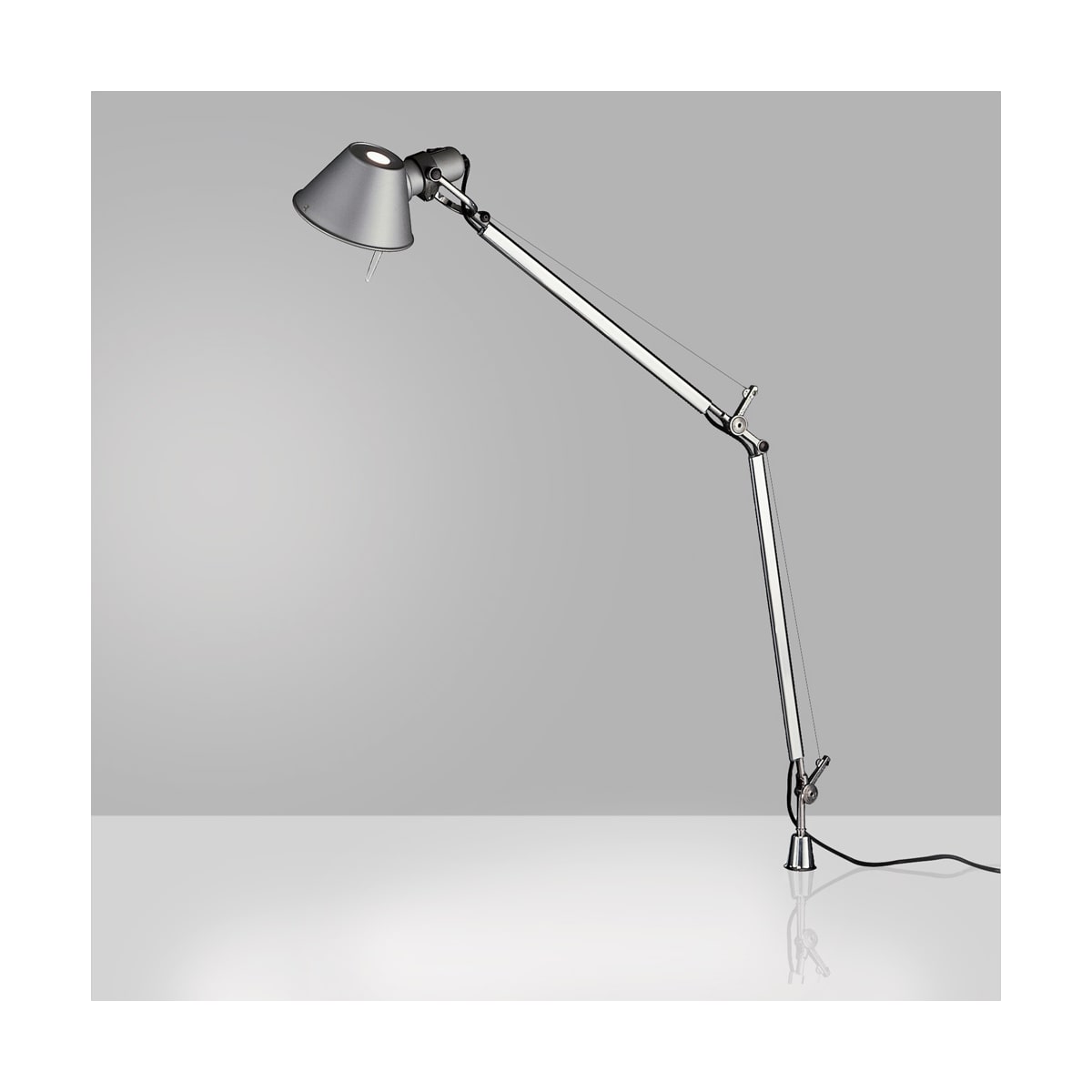 TOLOMEO Lampe sur table Nickel DEL INTÉGRÉ - TOL0035 | ARTEMIDE