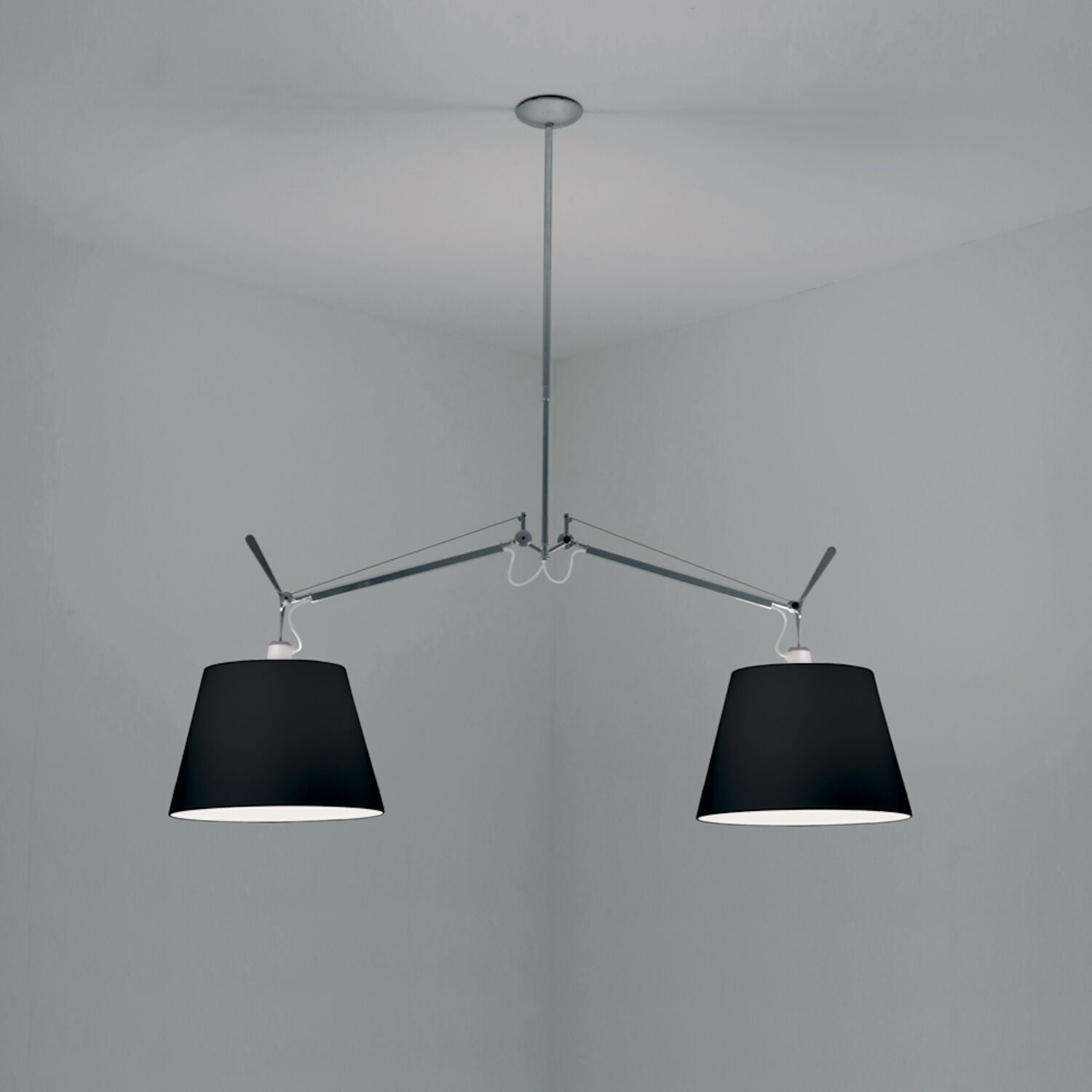 TOLOMEO Suspension Nickel, Noir - TOL1050 | ARTEMIDE