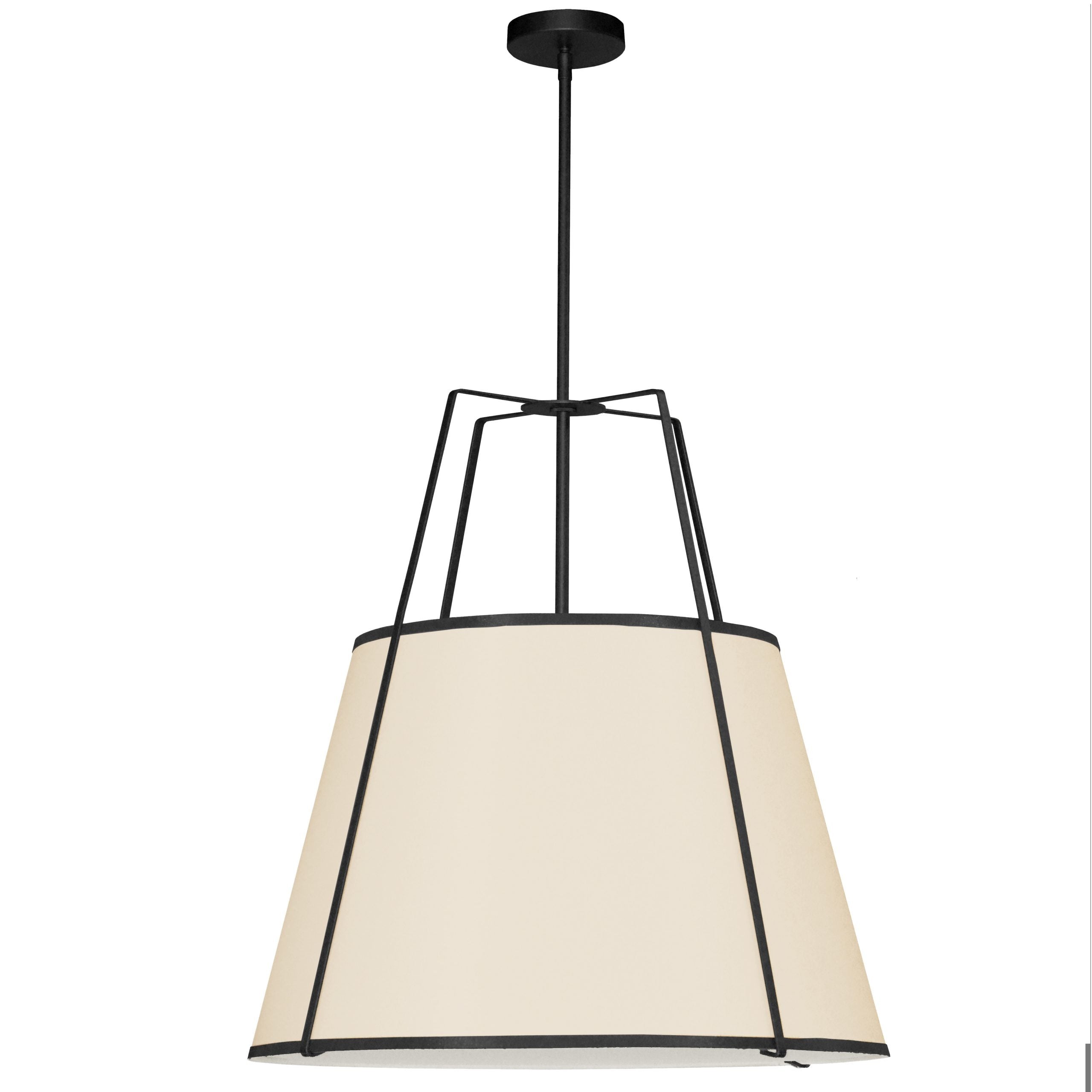 TRAPEZOID Pendant Black - TRA-3P-BK-CRM | DAINOLITE