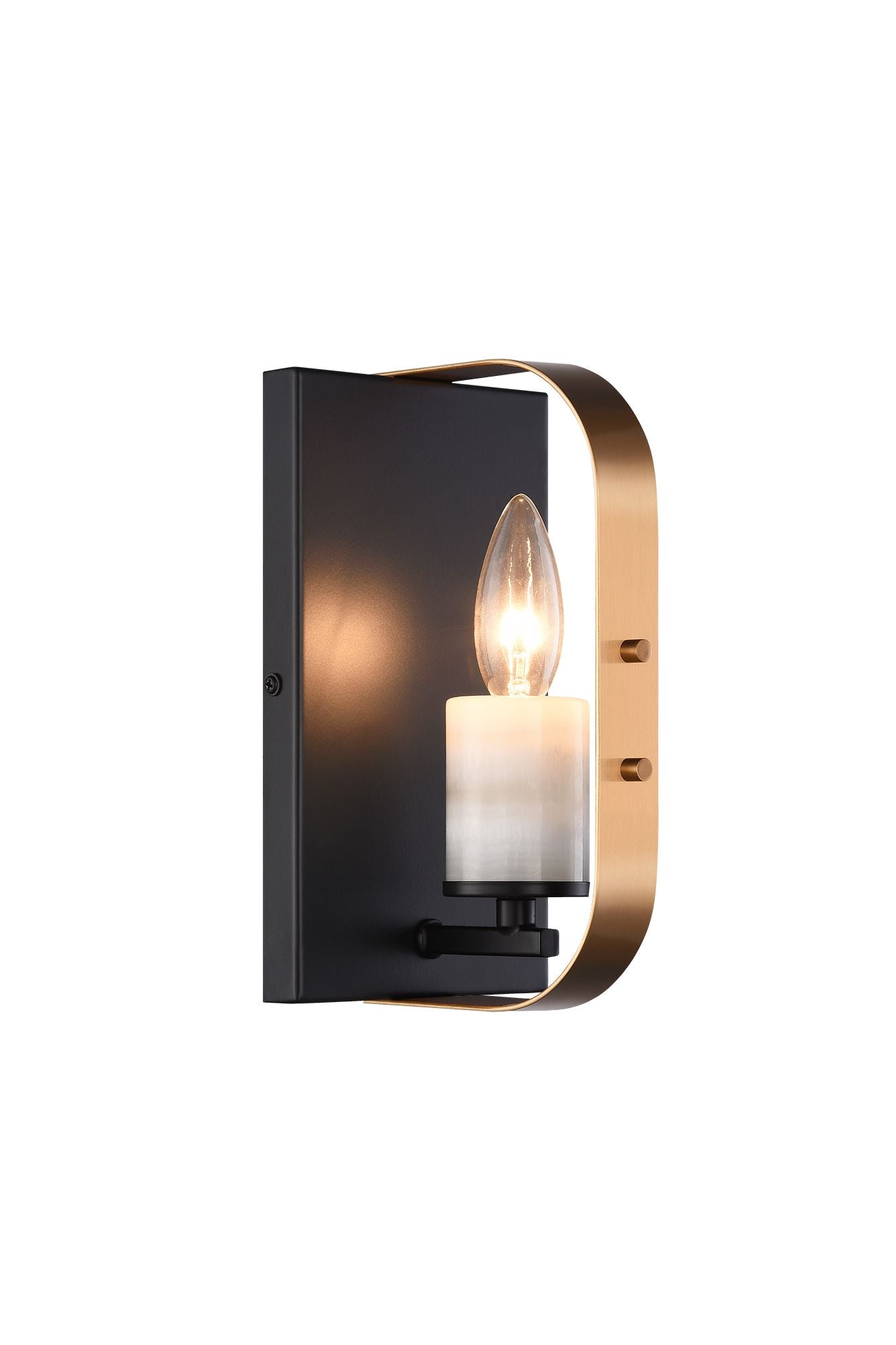 CRANDLE Wall sconce Black, Gold - W82901BKAG | TEO