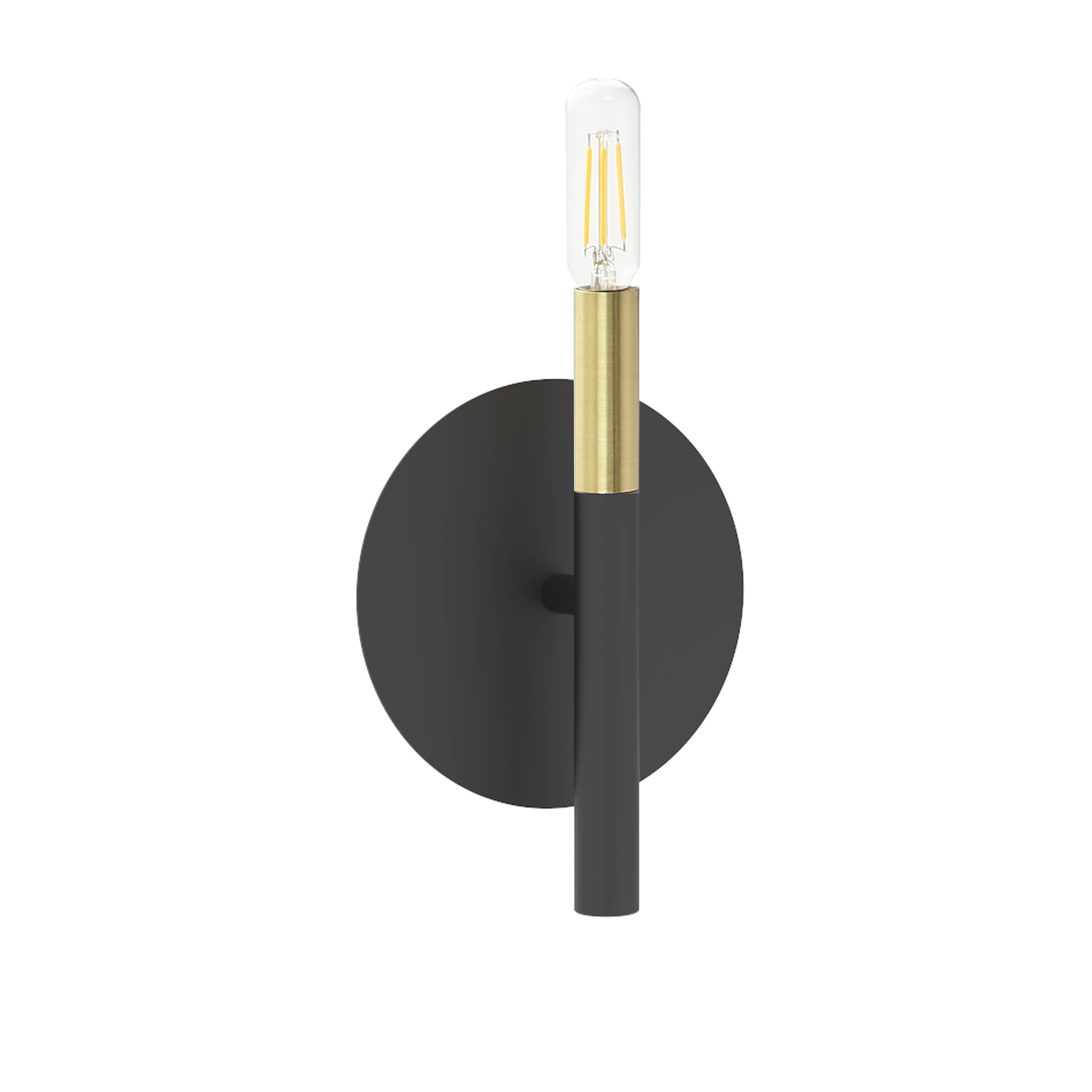WAND Wall sconce Black, Gold - WAN-91W-MB-AGB | DAINOLITE
