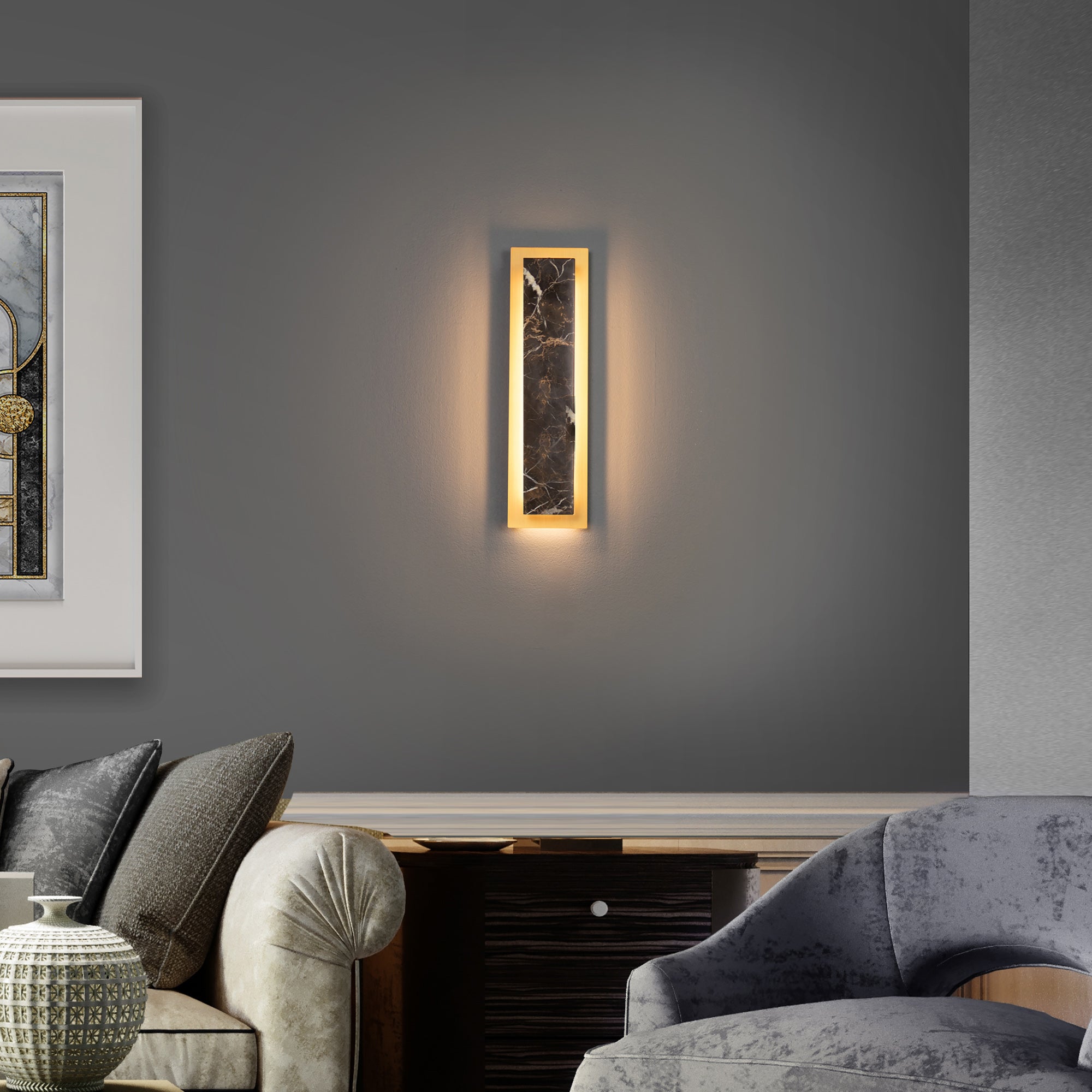 MYLA Wall sconce Black INTEGRATED LED - WS-48318-BK/AB | MODERN FORMS