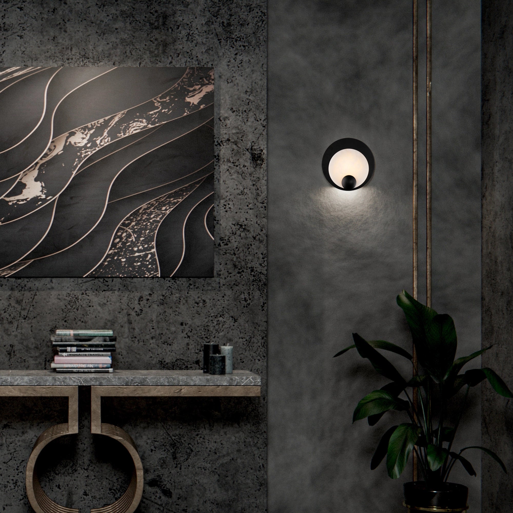 ROWLINGS Wall sconce INTEGRATED LED - WS-82310-BK | MODERN FORMS