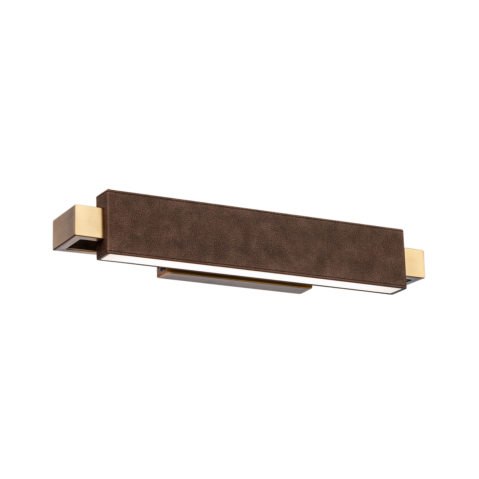 KINSMAN Bathroom sconce Brown, Gold INTEGRATED LED - WS-28119-BW/AB | MODERN FORMS